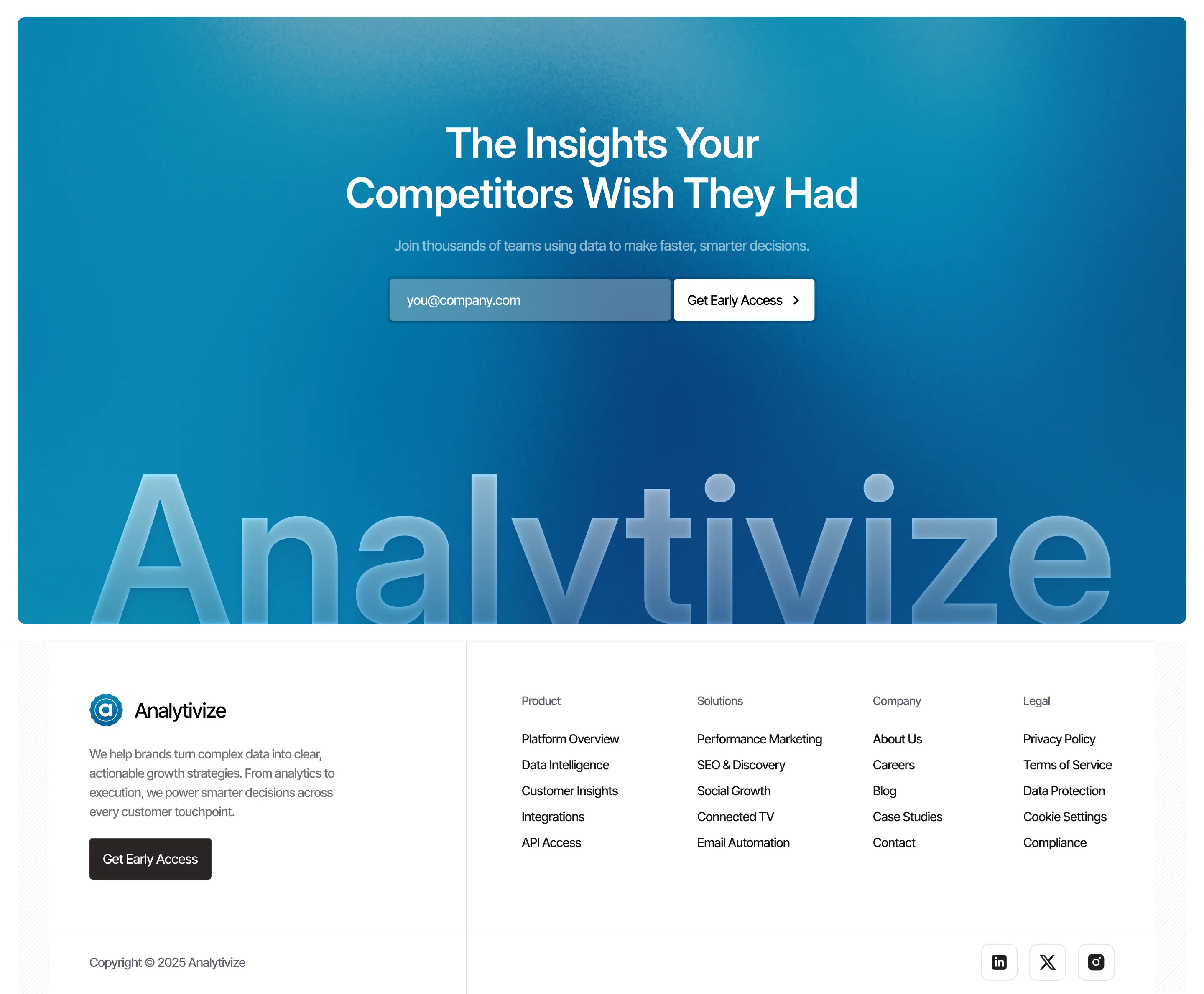 SaaS — Footer and Links Option 13