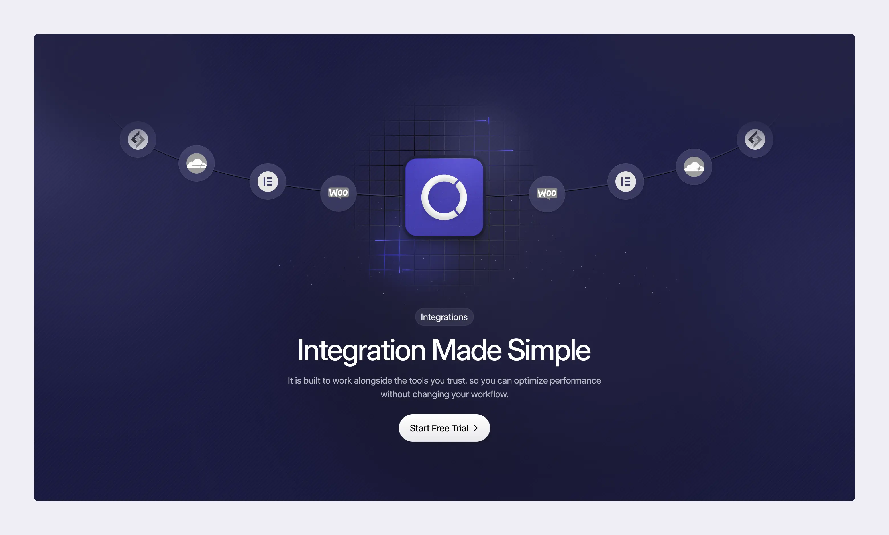 WordPress Integrations Section