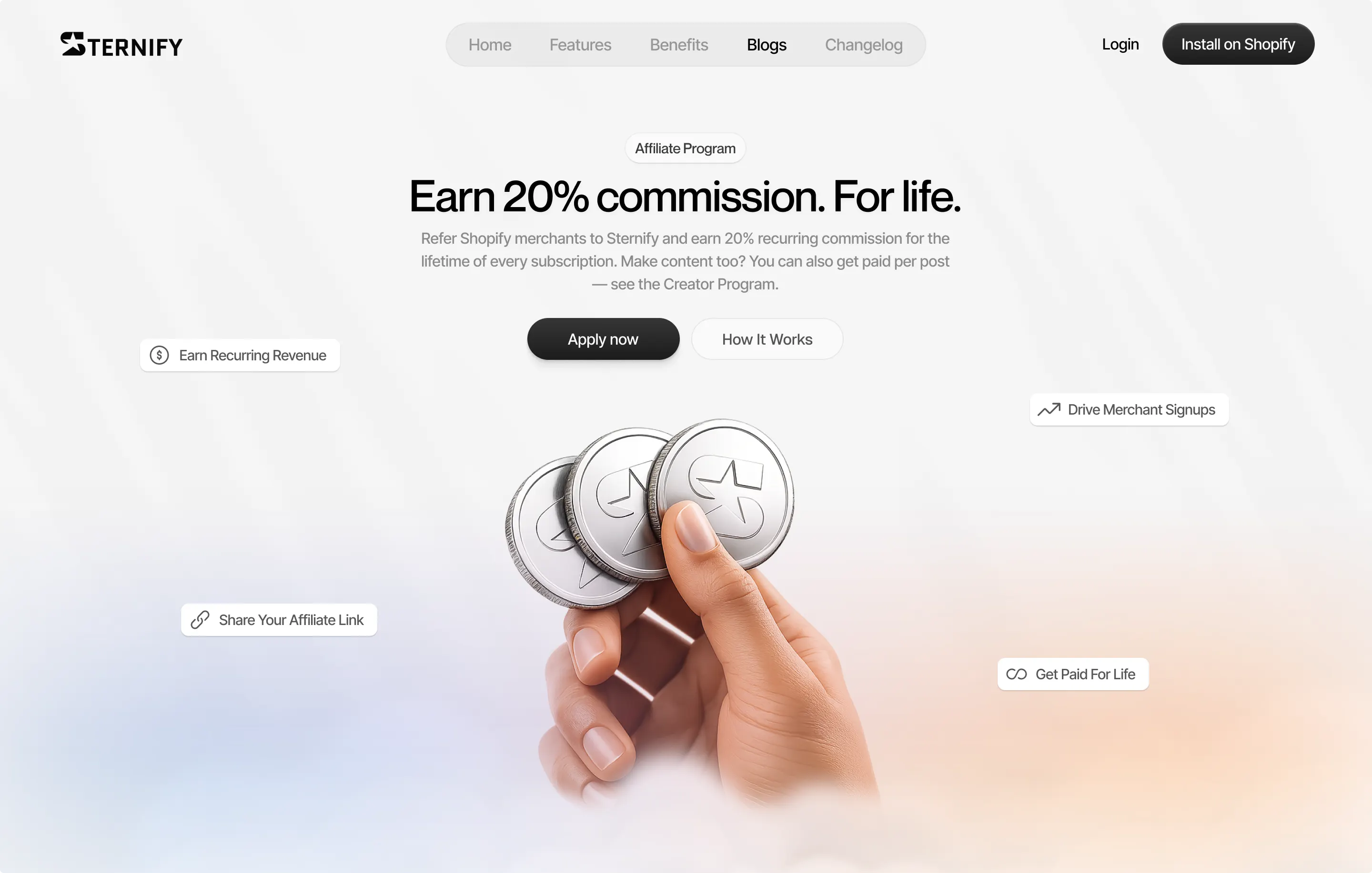 Sternify — Affiliate Program Hero Page