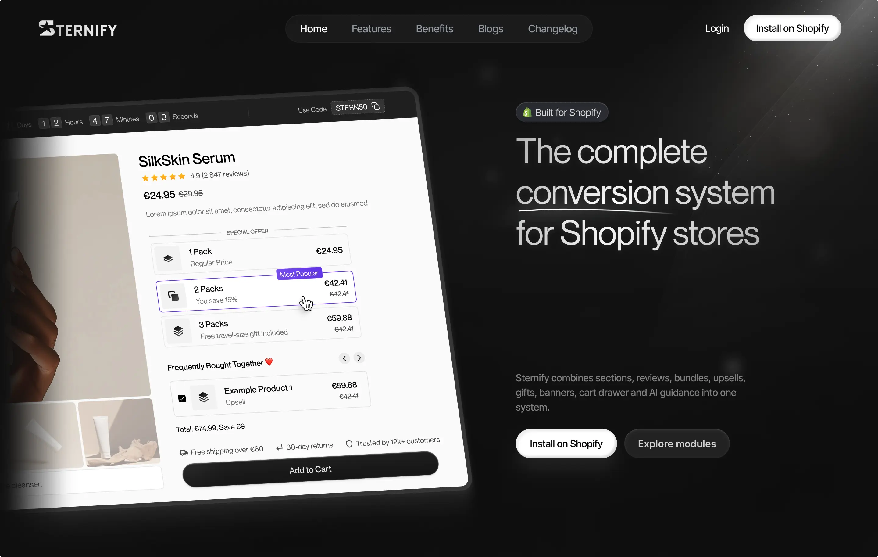 Sternify — Alternative Hero Option v2